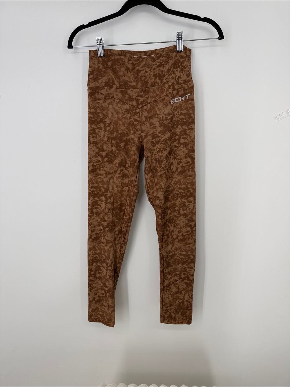 ECHT Womens High-Waist Brown Patterned Leggings size M